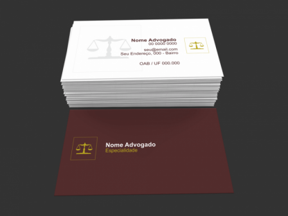 Cartão de Visita Advogado Modelo 05