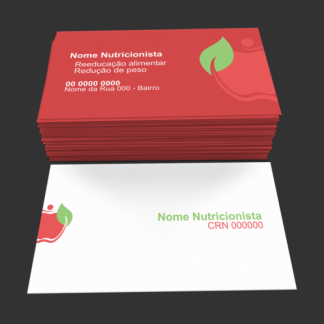 Cartão de Visita Nutricionista Modelo 01