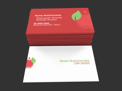 Cartão de Visita Nutricionista Modelo 01