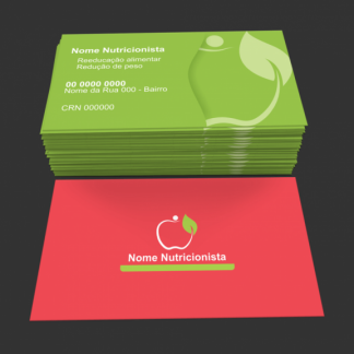 Cartão de Visita Nutricionista Modelo 02