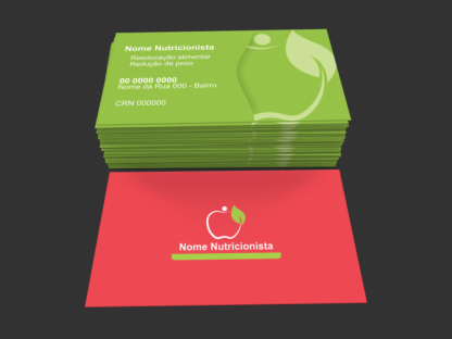 Cartão de Visita Nutricionista Modelo 02