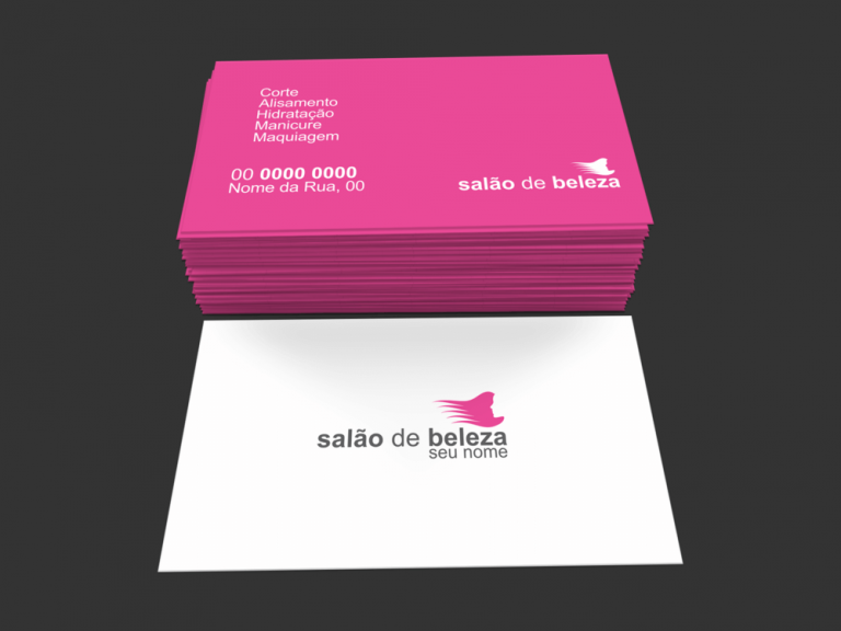 salão de beleza  Logotipo salão de beleza, Cartões de visita