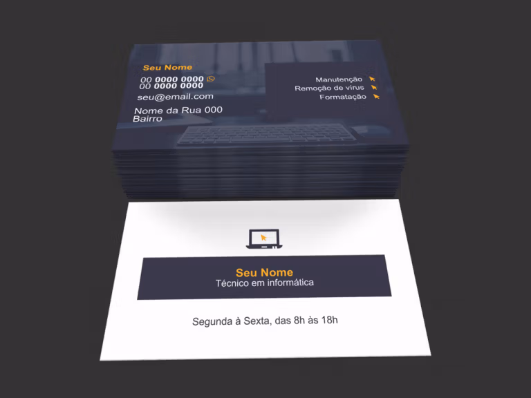 Cartão de Visita Técnico em Informática Modelo 01
