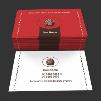 Cartão de Visita Trufas de Chocolate Modelo 02