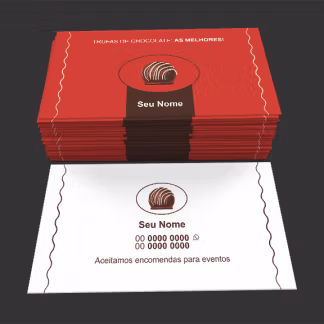 Cartão de Visita Trufas de Chocolate Modelo 02