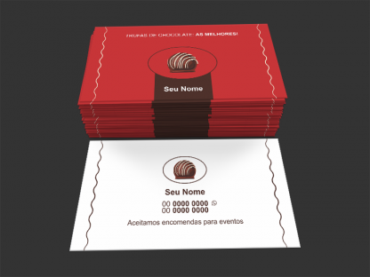 Cartão de Visita Trufas de Chocolate Modelo 02