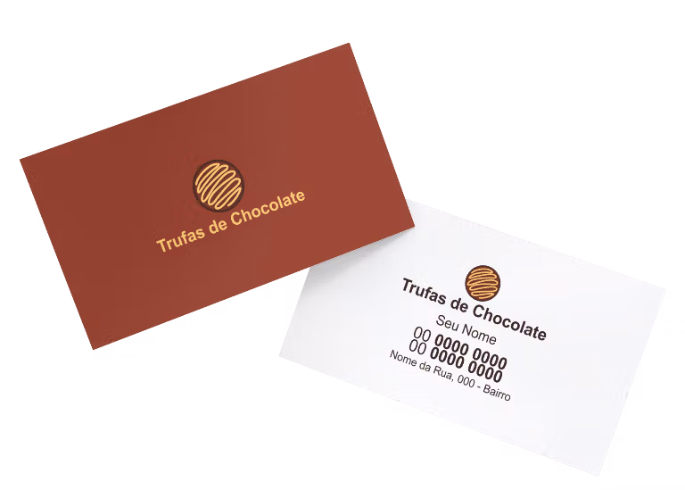 Cartão de Visita Trufas de Chocolate Modelo 03