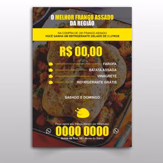 Panfleto Frango Assado - Modelo 01