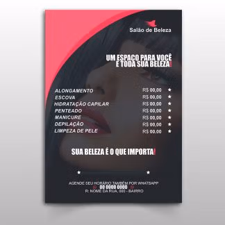 Panfleto Salão de Beleza - Modelo 01