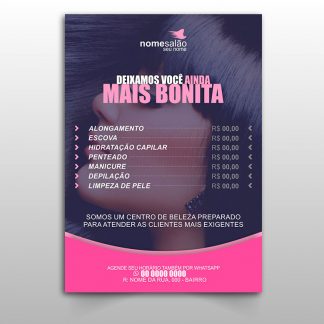 Panfleto Salão de Beleza - Modelo 02
