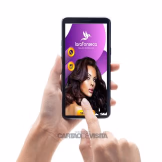 Cartão de Visita Virtual salão de beleza